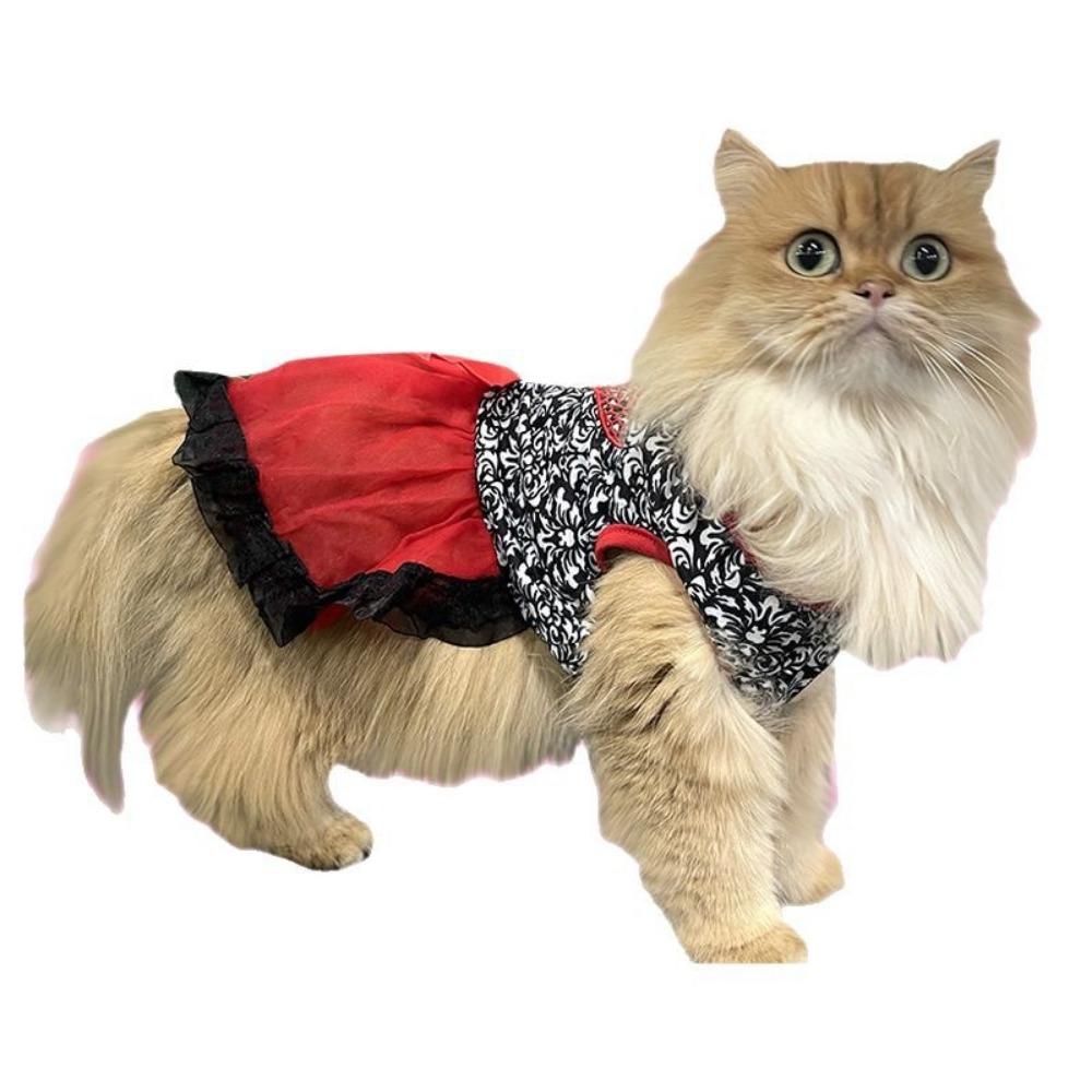 Summer  Can Be Customized Pet Splicing Skirt Breathable Princess Skirt Does Not Shed Hair Cat Clothes Summer Thin