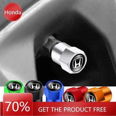 For Honda 3D Styling Car Wheel Tire Valve Caps Stem Caps Decoration for Honda Accord Odyssey Civic CRV Inspire Envix Crider City