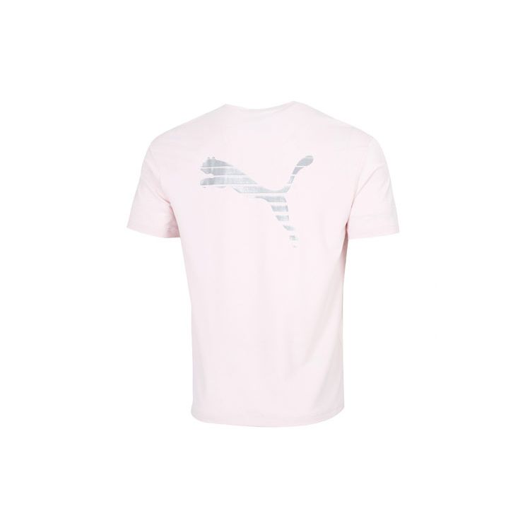

Мужская футболка с круглым вырезом Puma Solid Color Logo, светло-розовая 671936-16 M