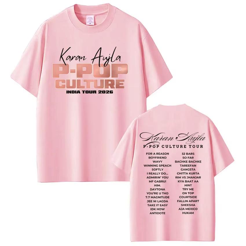 

Rapper Karan Aujla PPOP Culture Tour 2026 Graphic T Shirt Unisex Women Fashion Tee Casual pure Cotton Aesthetic Trendy Tshirts 4XL