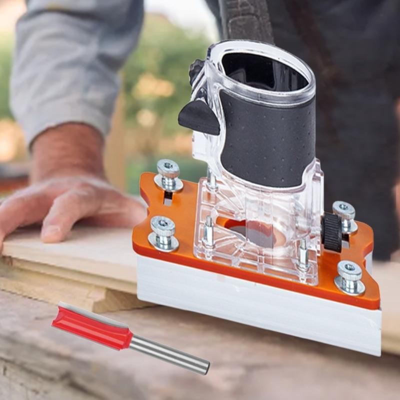 Wood Routers Base Set 2 in 1 Portable Routers Accessories Edges Mill Aluminium Adjustable Base Trimmers for 65mm