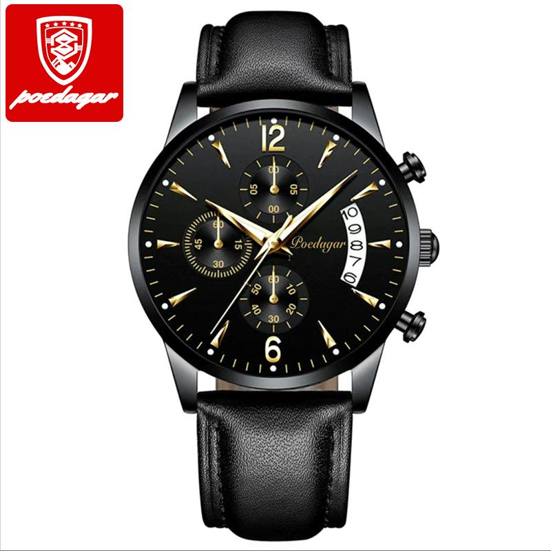 Brand New Fashion Men s Watch Waterproof Luminous Date Sport Watches Luxury Quartz Man Wristwatch Luxury Male Clock 814 Black Gold L