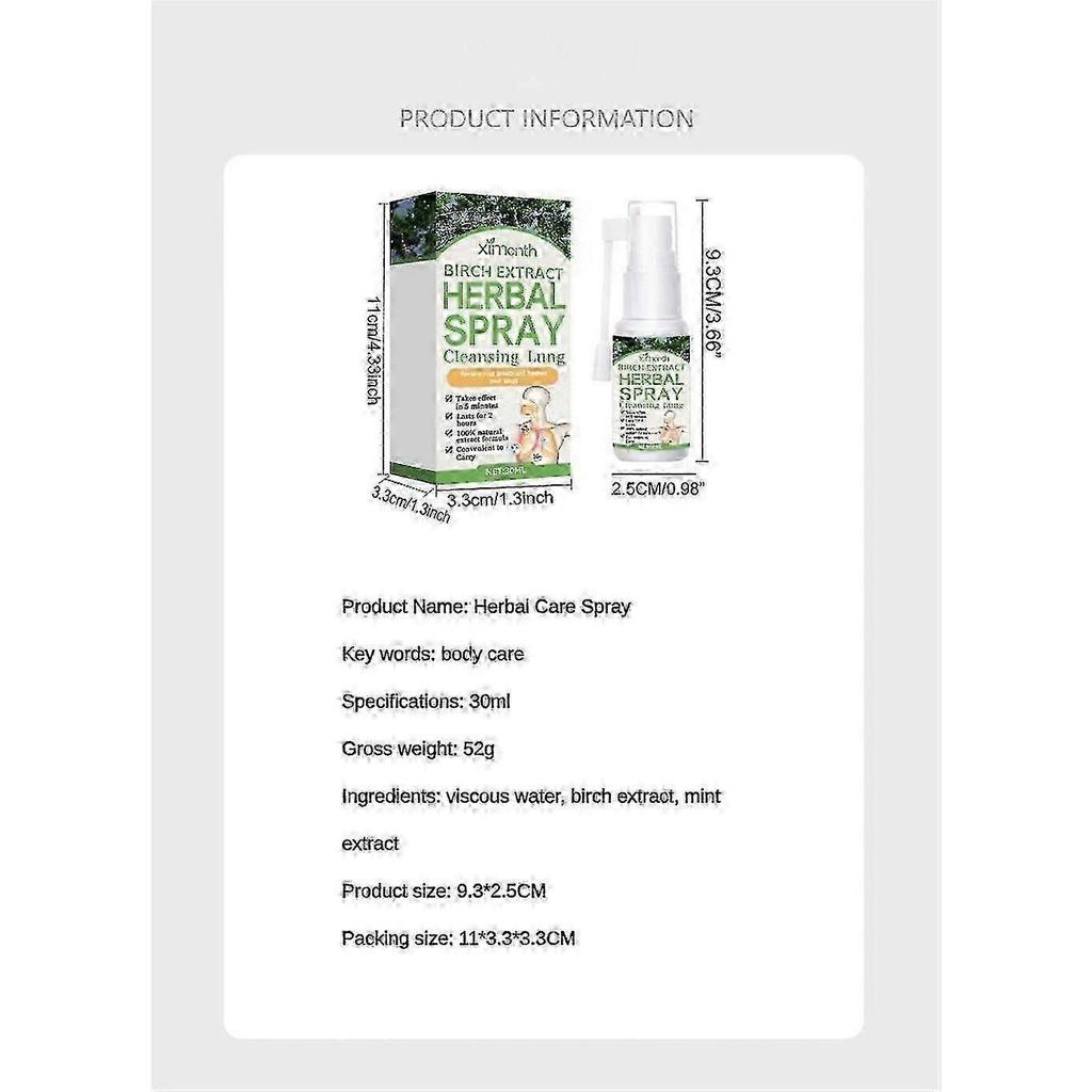 1-5x Suitable for Herbal Lung Clearing And Repairing SprayZZ58