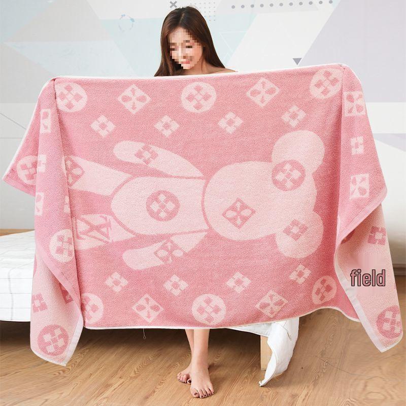 Toalla de Baño Gruesa de Algodón Puro Extra Grande para Hombre Sin Pelusa