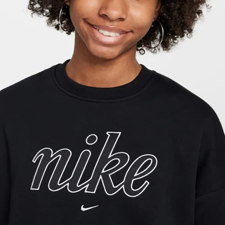 Nike Sweatshirt Sportswear Club Black/White Teenagers FZ5566-010