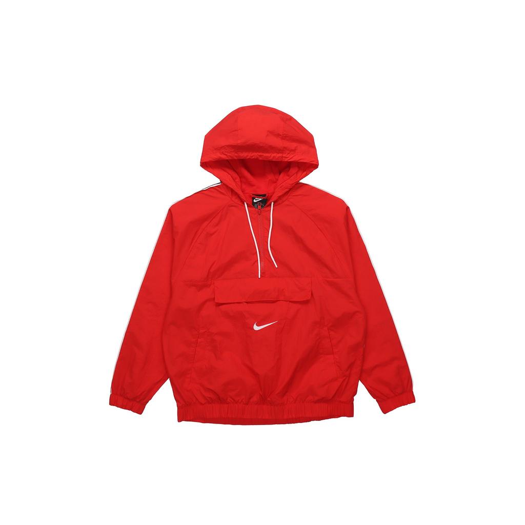 Nike NSW Big Swoosh Half-Zip Hooded Jacket Men Outerwear Red CD0420-657