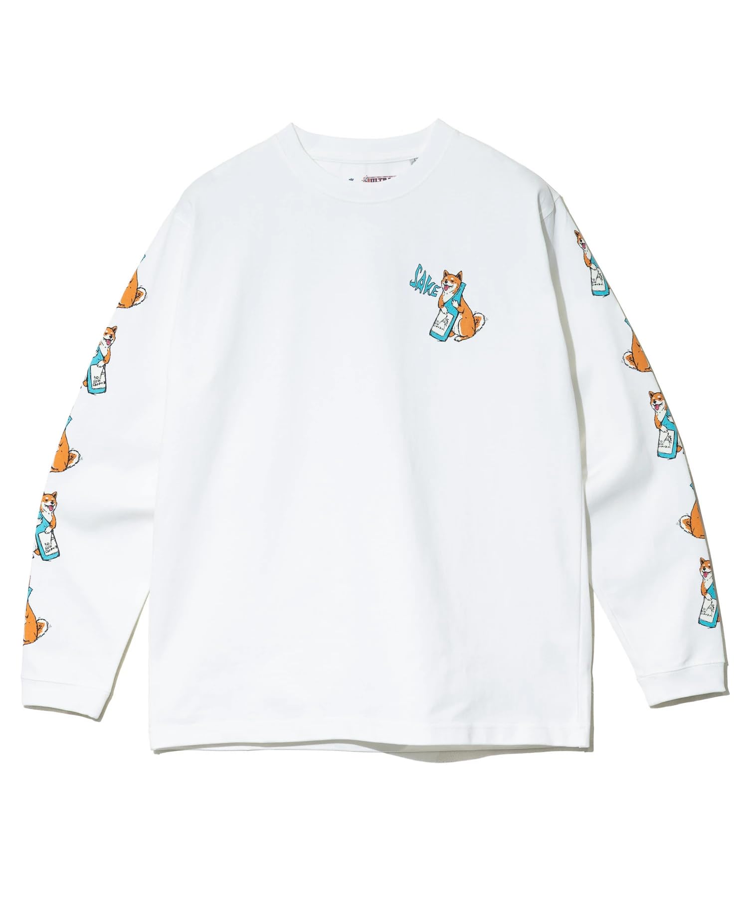 

351907 Super Heavy USA/C Shiba Inu Drink Long Sleeve T-Shirt White M
