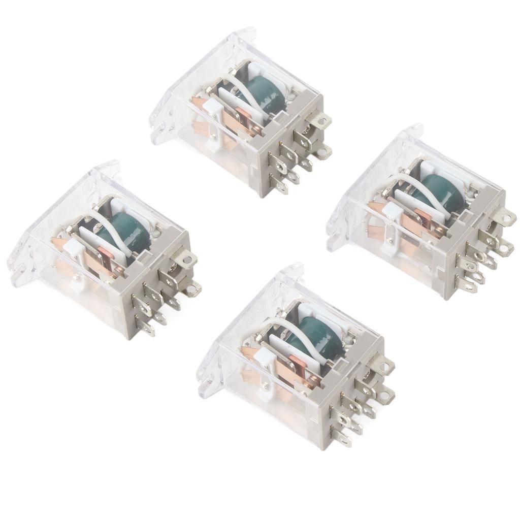 4pcs Electromagnetic Power Relay 220V Multi Purpose Waterproof Thermoplastic Structure for Garage Door
