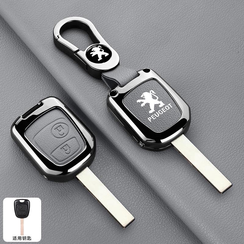 Moderne Leder Auto Fernbedienung Schlüsselhülle Abdeckung Schutzhülle Für Peugeot 106 107 206 207 306 307 406 407 Zubehör Schlüsselanhänger