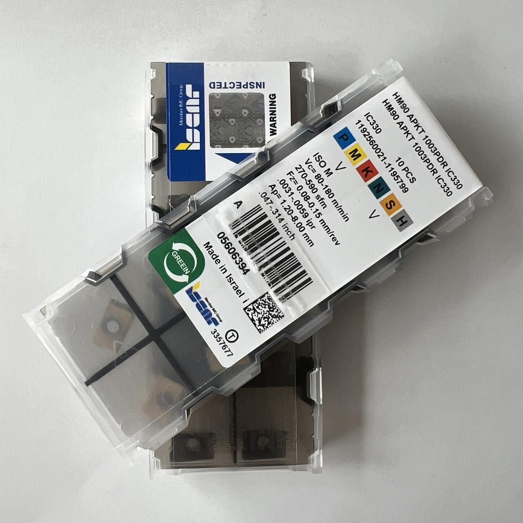 ISCAR / HM90APKT1003PDR IC330 / Industrial indexable carbide inserts 10 Pcs