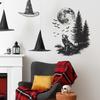 Powerful Lone Wolf Jungle Moon Bedroom Living Room Home Background Beautification and Decoration Wall Stickers