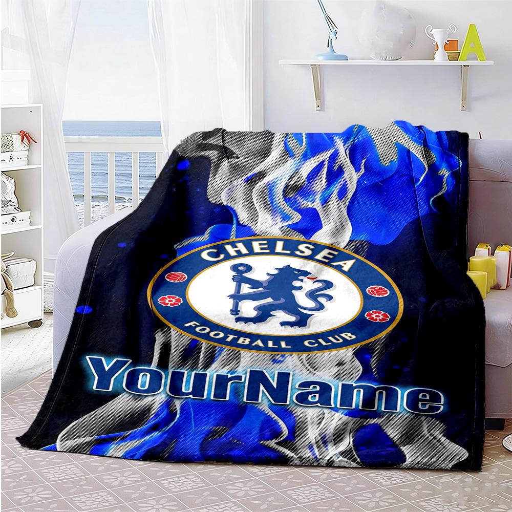 Chelsea Customize Your Name Blanket Multi-purpose Personalized Blanket Soft & Cozy for Office Bedding Chair Couch Four Seasons Universal