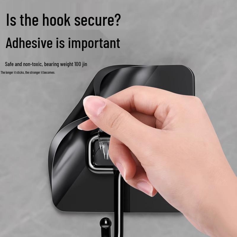 Transparent Strong Adhesive No-Drill Wall Hooks - No-Trace, Load-Bearing, Kitchen Sticky Hooks