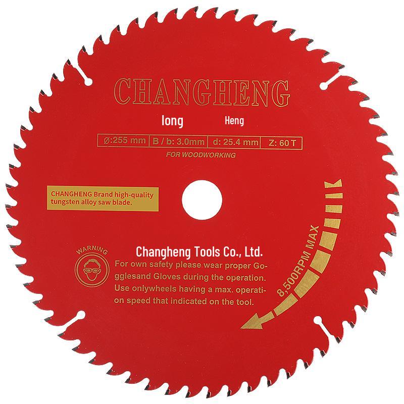 Changheng 10" 255mm Woodworking Alloy Saw Blade, 120 Teeth, 25.4mm Bore