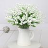 10pcs/lot Simulation Flowers Plastic Lily of The Valley Wedding Bride's Bouquet Artificial White Flower Home Table Decoration