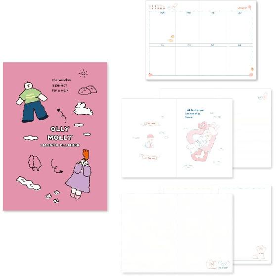 Monolike Ordinary Days Diary 6 Month Planner, Green day - Academic Planner, Weekly & Monthly Planner, Scheduler B6 Olly Molly, Perfect da