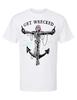 GET WRECKED PIRATE WHITE GRAPHIC T SHIRT