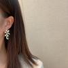 Princess Pink Zircon Temperament Earrings Bow Earrings Candy Earrings Ear Accessories Women