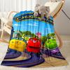 Train Adventure: Titipo's Journey Blanket Soft & Cozy Suitable for Bed Seaside Sofa for All Occasions Stylish Decor