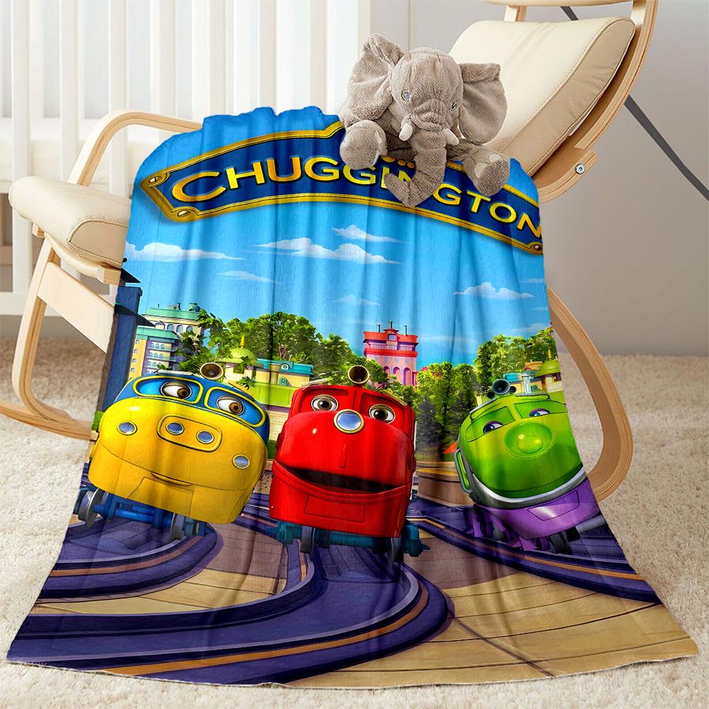 Train Adventure: Titipo's Journey Blanket Soft & Cozy Suitable for Bed Seaside Sofa for All Occasions Stylish Decor