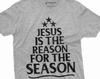 Men's Jesus Is the Reason for the Season T-shirt Christmas Tee Shirt Church Bible Verse Quote Tee Shirt