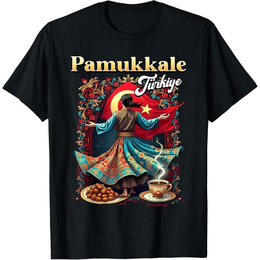 

Pamukkale Turkey Souvenir Turkiye Travel Vacation T-Shirt XXXXXL чорний