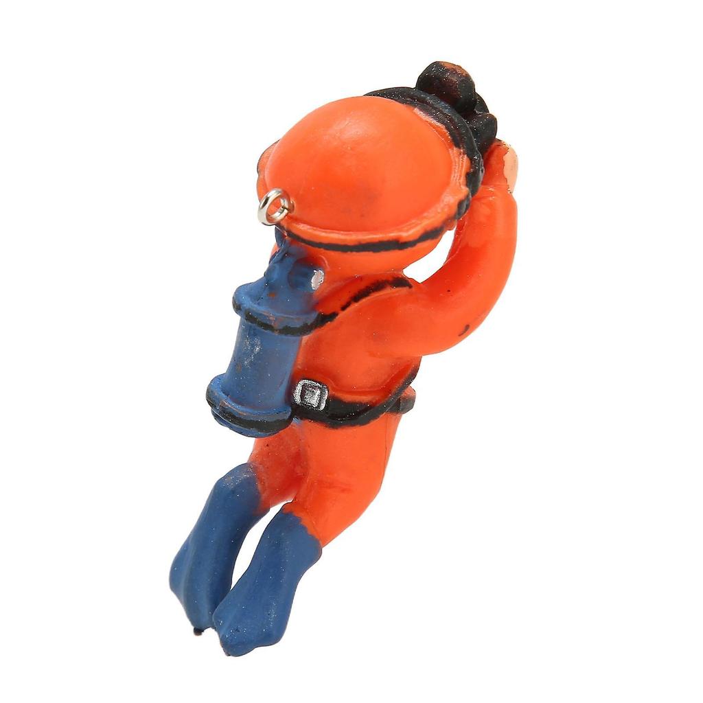 Aquarium Diver Decoration Floating Fish Tank Small Diver Model for Floating Aquarium Accessory Orange Fatty Taking Pictures