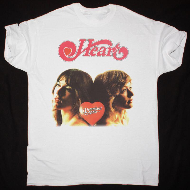 Retro HEART DREAMBOAT ANNIE Heart Band Shirt Classic White Unisex S-5XL LI473 Unisex T-Shirt XXXL