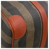 Auth FENDI Pecan Striped Boston Bag Brown PVC Leather Women’s fe5617cc