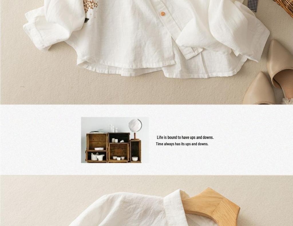 Hong Kong Style Embroidered Cotton Linen Shirt - Artistic Retro Casual Top for Women, Spring/Autumn 2025.