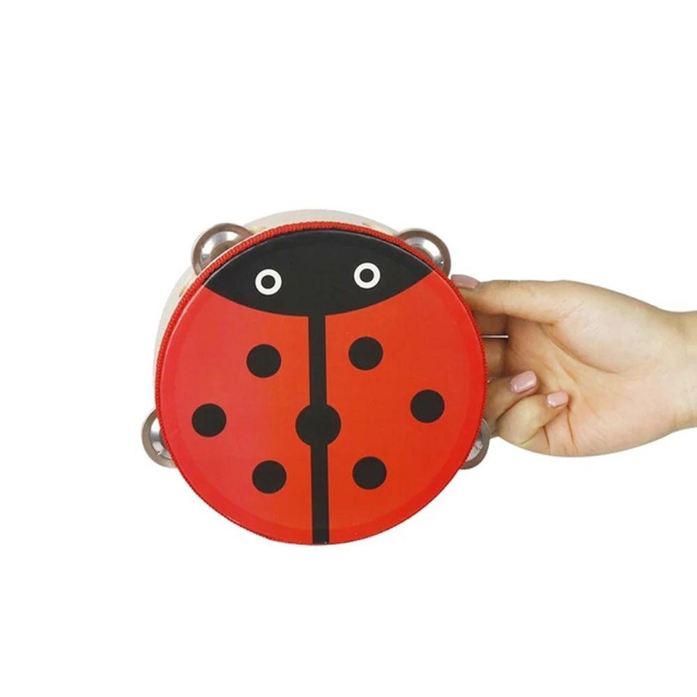 6 Inches Tambourine Cartoon Pattern Kids Bell Drum Party Game Children Hand Drum  Educational Toy