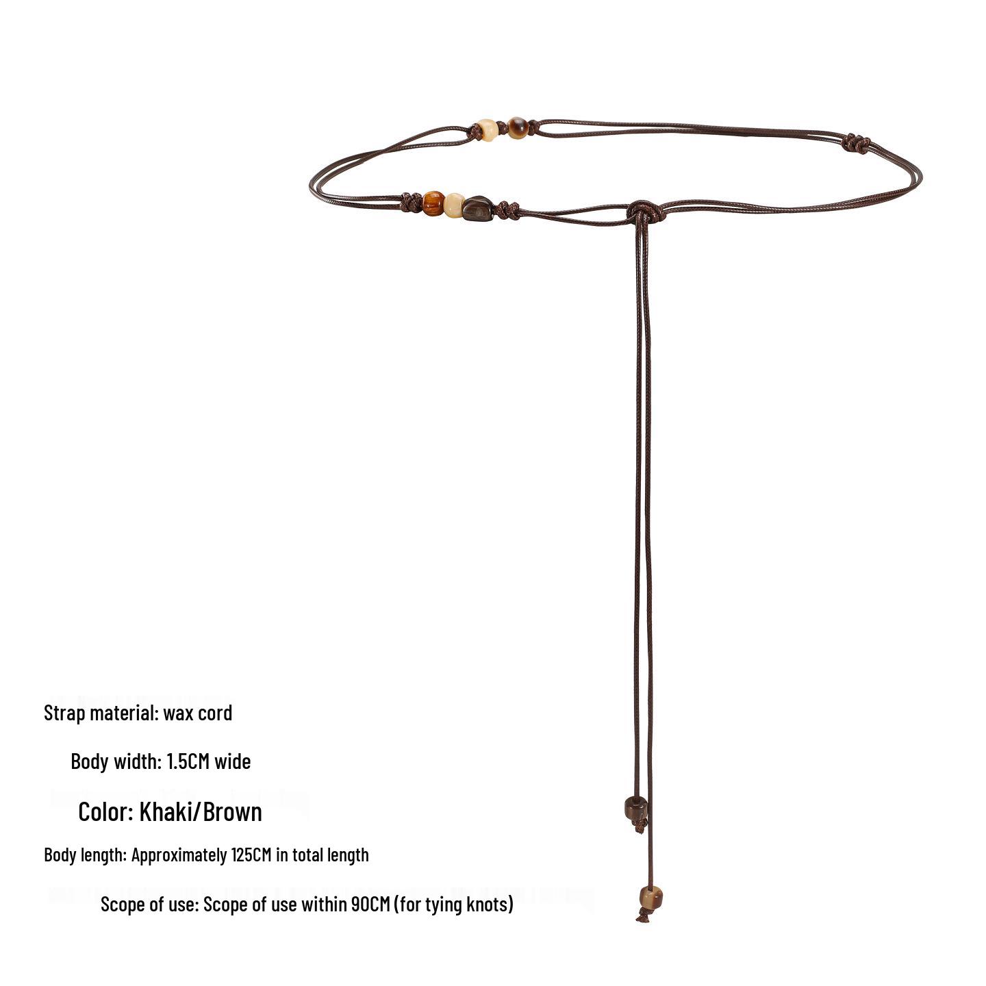 Women s Double Bead Knot Waist Chain - Versatile Summer Belt for Skirts & Shirts