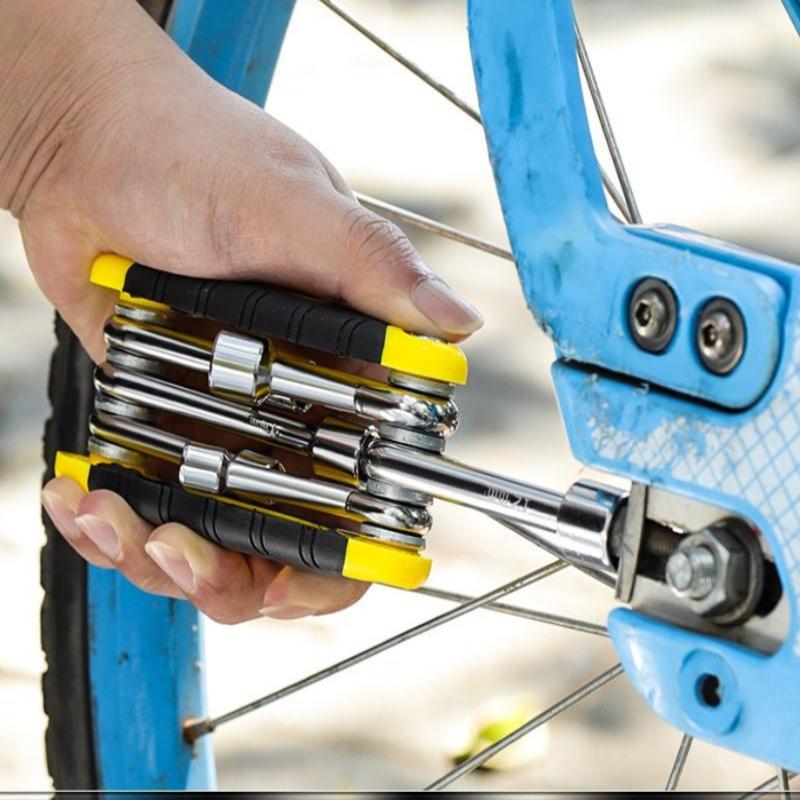 6 In 1 Folding Socket Wrench Set Multi Functional Hex Spanner Nut Driver Set Repair Tool 5-12mm+