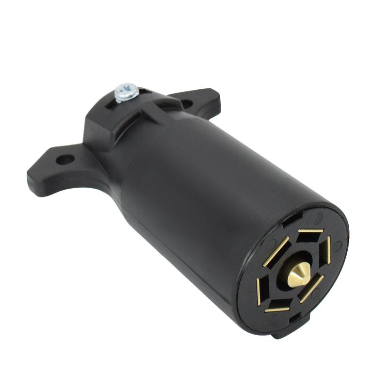7 Way RV Style Trailer Light Plug Connector Wiring Socket Replacement Blade Pin Adapter 12V Caravan Towing RV Yacht Accessories
