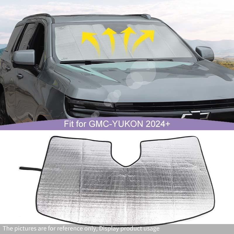 Fit For GMC-YUKON /Tahoe 2024 Up Car Front Windshield Sunshade Window Shade Foldable Sun Visor Cover Car Interior Accessories