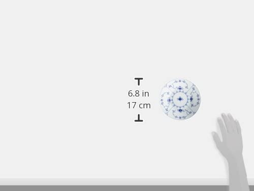 [Offiziell importiert] Royal Copenhagen Blaue Blume gerippt tiefer Teller, 17 cm, 1016768