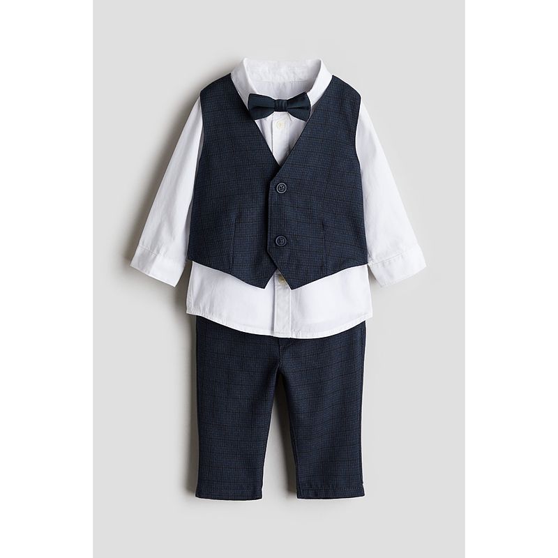 

Костюм для малышей HM для мальчиков, 4 предмета, осенний раздельный, красивое платье, бабочка, рубашка с длинными рукавами, жилет, брюки 1157034