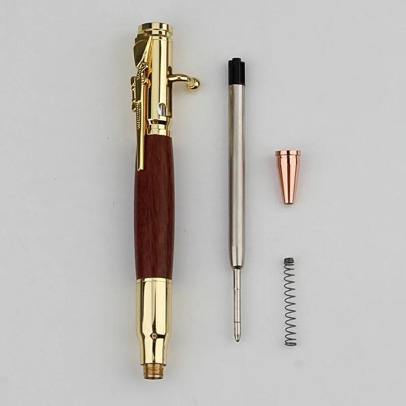 Professional Bolt Action Ballpoint Pen - 1PC Durable Metal Wood Pen, Travel Office School Wedding Favors Gift