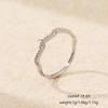 TYJ0339 S925 Sterling Silver Wavy Diamond Ring - Ultra-Fine, Minimalist Stacking Midi for Women's Index Finger