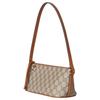 Gucci Torebka na ramię z emblematem GG, jasne złote okucia, tkanina powlekana, mała, damska, beżowo-brązowa, 847281-FAEUC-9758