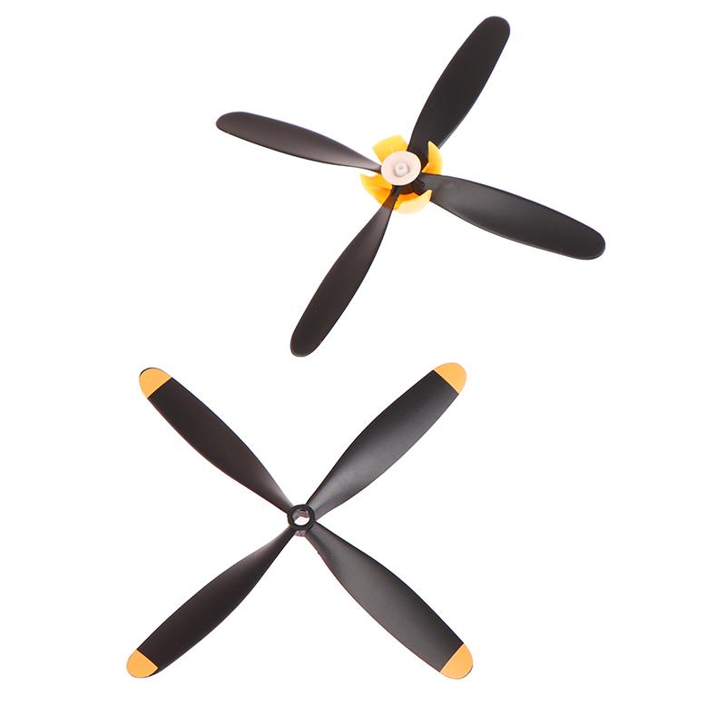 2 יחידות מדחף Volantex RC 4 להבים עבור מטוס ספיטפייר RC 761-5 P-51D 761-8 F4U 761-9 T28 761-11 BF109 761-12