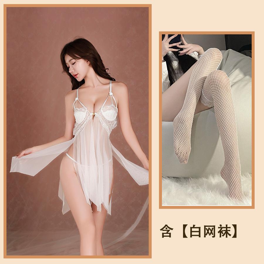 Sexy Lingerie Sexy Midnight Gathering Steel Tray Small Chest Backless Passion Pajamas Charm Flirting Hot Suspenders