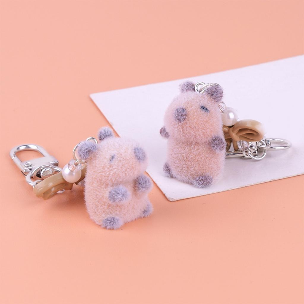 Adorable Felt Groundhog Keychain Animal Pendant Keyring Ornament Lightweight and Stylish Accessory for Bags Or Cars