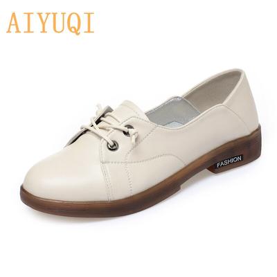 Scarpe da donna Mocassini casual antiscivolo con tacco basso primaverile a testa tonda Scarpe stringate da donna di grandi dimensioni