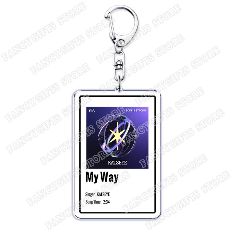 Hot Kpop Girl Band Music Keychains for Women Accessories Bag Manon Lara Sophia Yoonchae Megan Daniela Keying Jewelry Fans Gifts