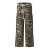 Mens Camo Cargo Pants Loose Straight Leg Casual Outdoor Work