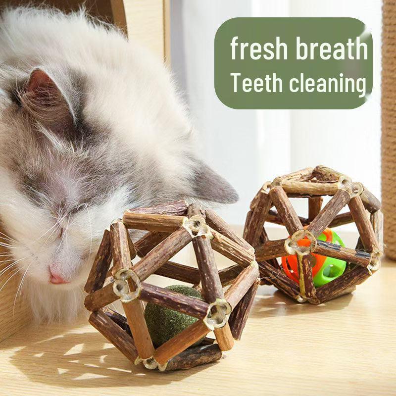 Matatabi Catnip Bell Ball & Chew Stick Teaser Toy for Cats