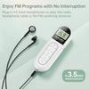 FM Radio Backlight LCD Display Personal Walkman Radio with 3.5mm Headphones Type-c Charging 76-108MHZ for Walk Jogging Camping