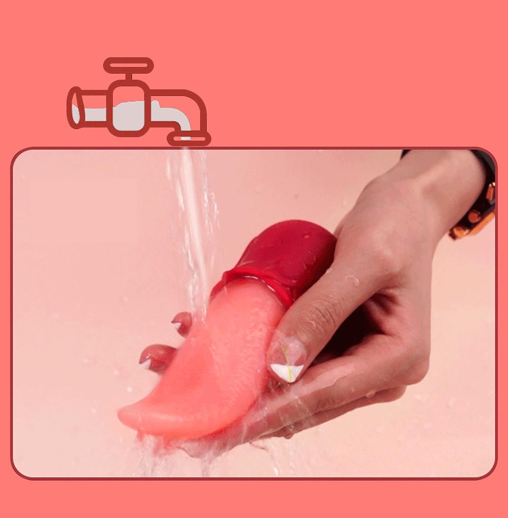 Rose-Sucking Vibrator for Women Realistic Tongue Licking Clitoral Stimulation Stimulator Vibrators Couples Sex Toys for Women