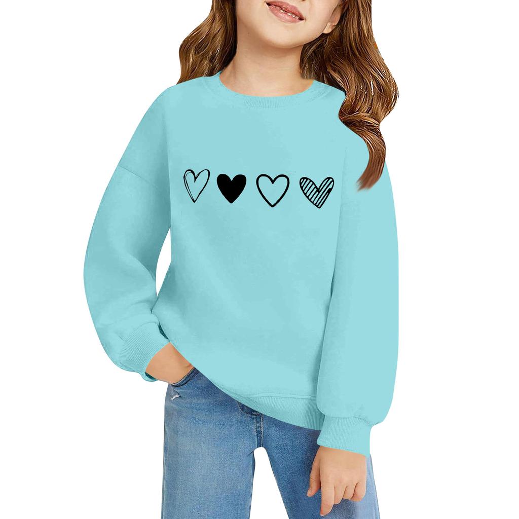 Kinder Langarm Lockerer Pullover Buchstabenaufdruck Rundhals Sweatshirt